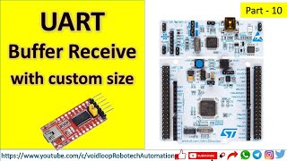 10 STM32 UART Interrupt String Receive with custom data size  STM32cubeIDE [upl. by Lyrahs]