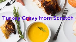 Homemade Turkey Gravy from Scratch  How to Make Gravy from Turkey Drippings  Easy Gravy [upl. by Mcspadden]