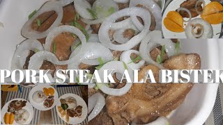 HOW TO COOK PORK STEAK ALA BISTEK [upl. by Subak]