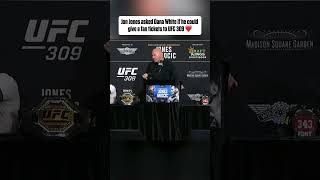 Jon Jones asked Dana White if he could give a fan tickets to UFC309 Shorts [upl. by Crandale611]