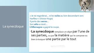 FIGURES DE STYLE  métonymie synecdoque périphrase antonomase  LES FIGURES DE LA SUBSTITUTION [upl. by Enileda]