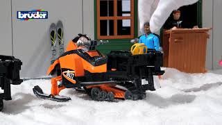 Bruder Toys Snowmobile with Driver and Accessories 63101 [upl. by Nerissa]