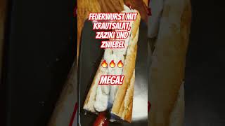 Feuerwurst mit Krautsalat Zaziki und Zwiebel Einfach genial vom Grill [upl. by Atiuqa]