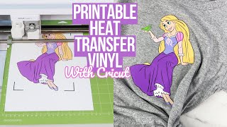 PRINTABLE HEAT TRANSFER VINYL HTV ON A SHIRT  STEP BY STEP BEGINNER TUTORIAL [upl. by Baxy]