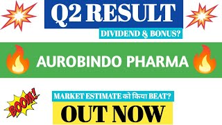 AUROBINDO PHARMA Q2 RESULTS 2025  AUROBINDO PHARMA Q2 RESULTS TODAY  AUROBINDO PHARMA LATEST NEWS [upl. by Atekihs268]