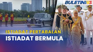 ISTIADAT PERTABALAN  Keberangkatan Tiba Yang DiPertuan Agong amp Permaisuri [upl. by Hollerman]