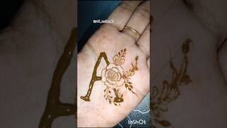 A letter mehndi design 🌺🌿✨💝mehndi mehndi viralvideo shortvideo AKmehendi [upl. by Niroc]