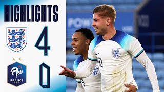 England U21 40 France U21  Smith Rowe Madueke Ramsey amp Jones Run Rampant  Highlights [upl. by Willin]