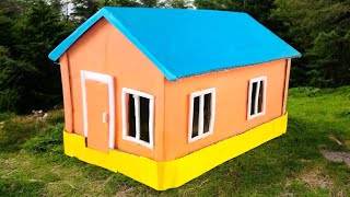 DIY toy house from cardboard [upl. by Oilejor130]