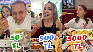 50 TL VS 500 TL VS 5000 TL İLE BİR GÜN GEÇİRMEK [upl. by Eustacia873]