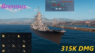 【World of Warships】Brennus Replay 315K【wows】 [upl. by Undis]