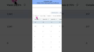 How to create a LinkedIn Ads video view retargeting audience retargeting remarketing [upl. by Mellar]