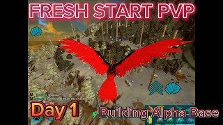 Ark Mobile  Fresh Start Pvp  Building Alpha Base Whit lazygamergirl4564  Op Dinos [upl. by Sarine840]