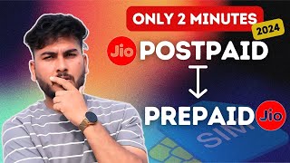 Jio Postpaid Ko Prepaid Kese Kare  How to Convert Jio Postpaid to Prepaid New Update [upl. by Yral161]