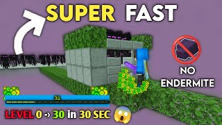 New 121 No Endermite Enderman XP Farm Tutorial in Minecraft Bedrock  30 Levels in 30 Seconds [upl. by Niawd]