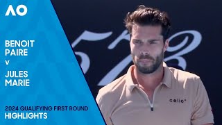 Benoit Paire v Jules Marie Highlights  Australian Open 2024 Qualifying First Round [upl. by Indira]