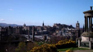 Dugald Stewart Monument Calton Hill Edinburgh Scotland [upl. by Ehud]