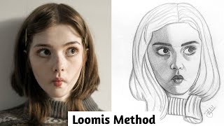 Easy Loomis Method Portrait Drawing  A Beginners Tutorial [upl. by Funda]