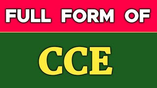 What is full form of CCE CCE ka full form kya hota hai CCE ka pura naam kya hota hai Vocabulary [upl. by Dorry222]