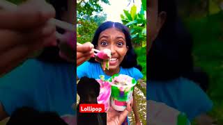 Lollipop ice cream 🍦 comedy icecream slime challenge ice lucu memes viralvideo shortvideo [upl. by Assiluy]