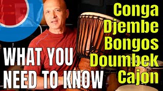 Conga Djembe Bongos Darbuka Cajon Comparison [upl. by Anihsak]