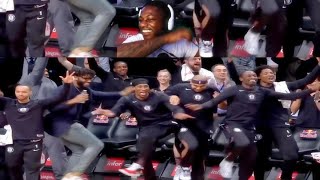 AZZIE REACTS TO NBA HYPE BENCH REACTIONS [upl. by Delphinia]