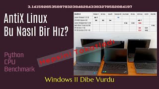 AntiX Linuxün Şaşırtıcı Hızı Python CPU Performans Testiyle Tescillendi [upl. by Osrit652]