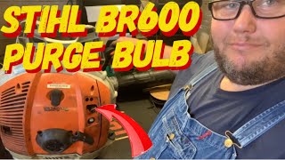 STIHL BR600 PURGE BULB REPLACED  NOT HARD JUST TAKE YOUR TIME [upl. by Anela364]