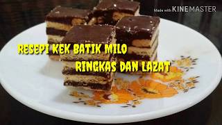 Resepi Kek Batik Milo Ringkas dan Lazat [upl. by Hebel]