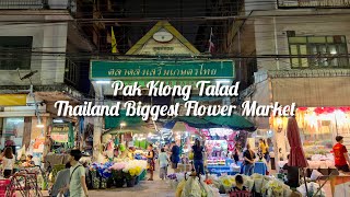 Pak Klong Talad Thailand’s Biggest Flower Market  Making of a Marigold Garland [upl. by Styles859]