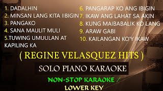 REGINE VELASQUEZ ALL TIME HITS  LOWER KEY  NONSTOP KARAOKE  COVERCY [upl. by Fern]