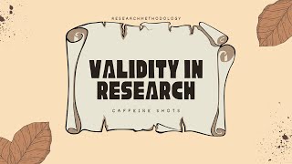 What is Validity in Research Types of Validity I Research Methodology [upl. by Rudyard]