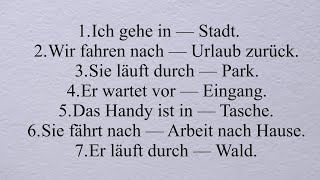 in der nach dem durch den vor die denen A1 A2 B1 Dativ Akkusativ Deutsch Präpositionen [upl. by Bechler830]