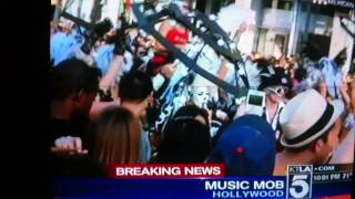 Kaskade Riot  Hollywood Blvd KTLA 5 News [upl. by Htebaras261]