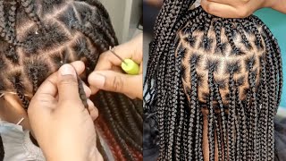 GAME CHANGER this is how to refresh knotless box braids no rebraiding using crotchet needle WOW [upl. by Euhc752]