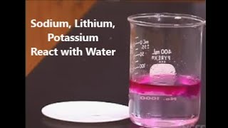 Lithium Sodium Potassium react with water [upl. by Mhoj]