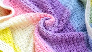 EASY C2C Crochet Blanket Pattern QUICK Project AMAZING Texture 🤗💖 [upl. by Aneehc]