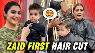 ZAID FIRST HAIR CUT  ARMAAN MALIK VLOGS [upl. by Ahseinaj340]