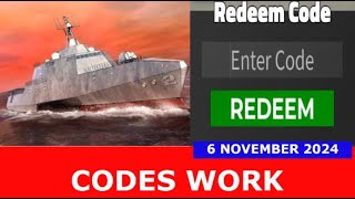 CODES WARSHIP Military Tycoon ROBLOX  NOVEMBER 6 2024 [upl. by Kcirdnekal]