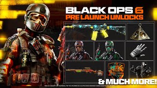 ALL NEW Black Ops 6 Pre Launch Rewards amp Unlocks Operators Camos Blueprints VPN amp MORE [upl. by Easter516]