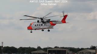 AW101 Merlin quotSAR Queenquot arrival at RIAT 2024 [upl. by Ethel]