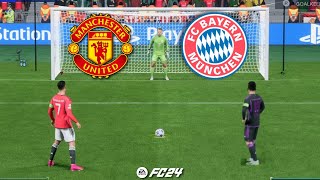 FC 24  Ronaldo Vs Messi  Man United Vs Bayern  UCL FINAL Penalty Shootout  PS5 [upl. by Gawlas]