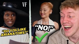 Ariana Grande amp Cynthia Erivo Take Lie Detector Tests  Vanity Fair  she is sooo funny 🤣 REACTION [upl. by Olds]