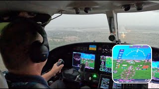 Rainy RNAV Approach into Goose Bay Canada CYYR Clip of full video [upl. by Ahsiekahs415]