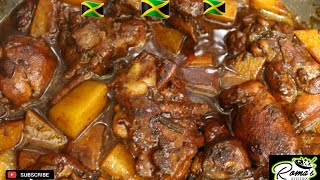 JAMAICAN BROWN STEW CHICKEN NO BROWNING  JamaicanBrownStewChickenRecipe RomasKitchen [upl. by Urias11]