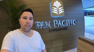 Pan Pacific Hotel in SINGAPORE Hotel Room Tour [upl. by Burney922]