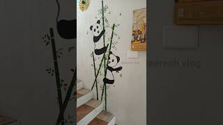 Look at the Result  deeresh vlog  wall painting craft wallpainting [upl. by Adniuqal]