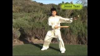 Tai Chi Double Bangbaton in Taiji Form 24 [upl. by Anerb617]