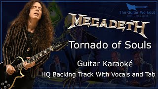 Megadeth  Tornado Of Souls HQ Backing Track with vocals amp tab  Guitar Karaoke [upl. by Toft]