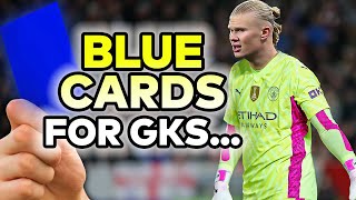 What happens if a GOALKEEPER gets a BLUE card [upl. by Suiramaj]